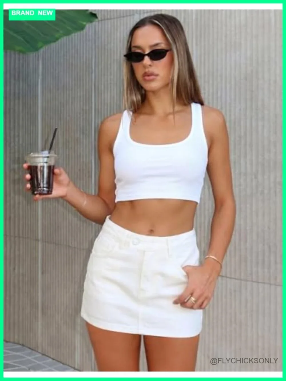 Low Rise Denim Mini Skort with Shorts Underneath Y2K Bodycon Skirt